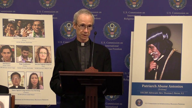 In the USCIRF Prisoner of Conscience Project, Commission chair Thomas J. Reese advocates for release of Eritrean Orthodox Patriarch Abune Antonios, imprisoned by the Eritrean government