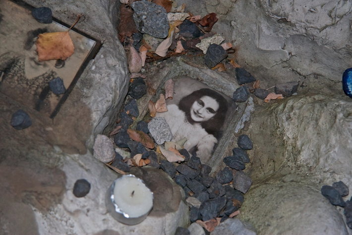 Auschwitz, Poland—photo of Anne Frank at the children’s memorial at the Jewish cemetery in Warsaw, Poland. (Shutterstock.com)