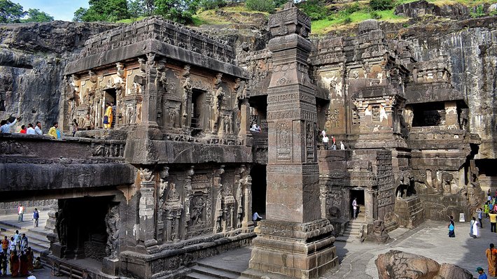 Ellora cave 16, the Kailash Temple in Maharashtra, India, created as a tribute to Lord Shiva. (Creative Commons)