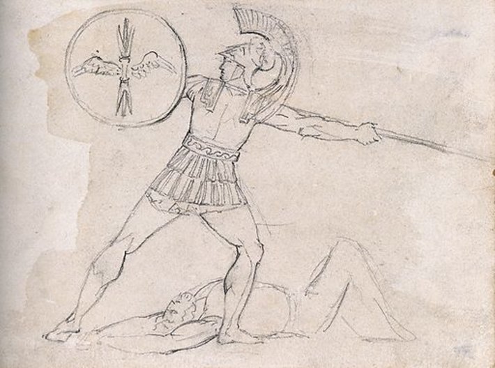 Roman soldier throwing a javin (Creative Commons 4.0)